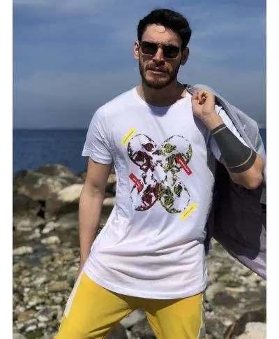 Tshirt biala - Koszulka męska