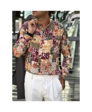 Camicia uomo fantasia, floreale - Manica lunga