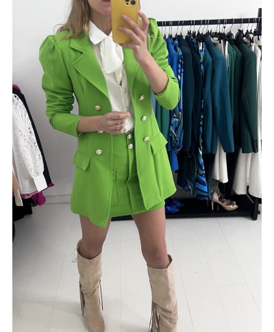 Twinset verde acido - Blazer e gonna