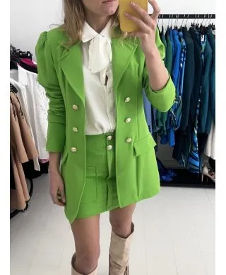 Twinset verde acido - Blazer e gonna