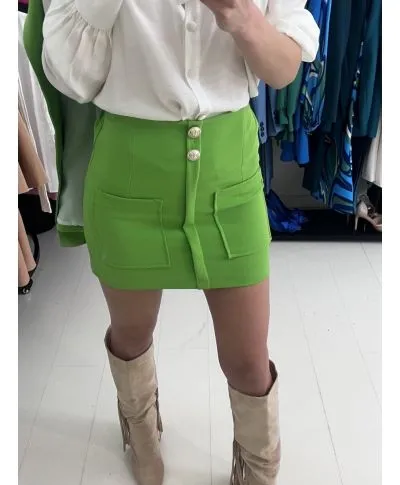 Twinset verde acido - Blazer e gonna