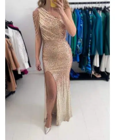 Vestito elegante, a sirena - Oro