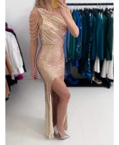 Vestito elegante, a sirena - Oro