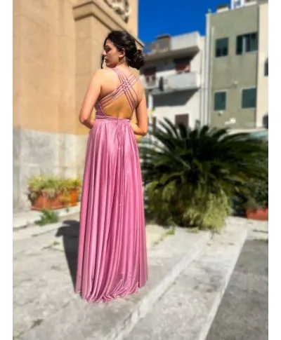 Vestito elegante - Rosa - Schiena scoperta
