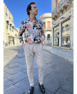 Camicia uomo fantasia, fashion style - Manica lunga