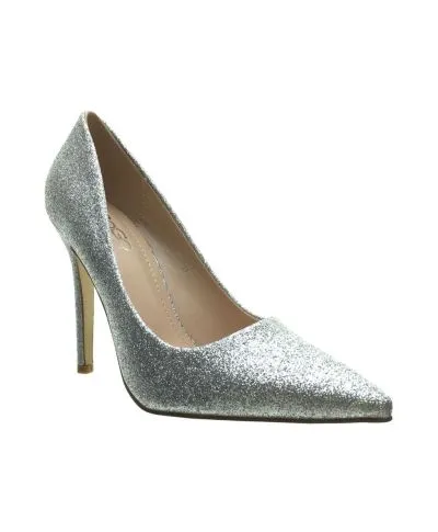 Décolleté glitter argento - Tacco spillo