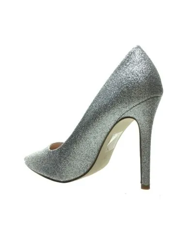 Décolleté glitter argento - Tacco spillo