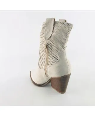 Stivali scamosciati bianchi - Texani