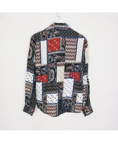 Camicia uomo, fantasia toppe, made in Italy - Manica lunga