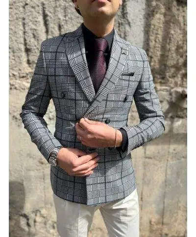 Giacca uomo -Doppiopetto - Principe di galles
