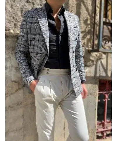 Giacca uomo -Doppiopetto - Principe di galles