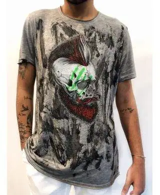T shirt uomo Kik - Maglietta con stampa in rilievo