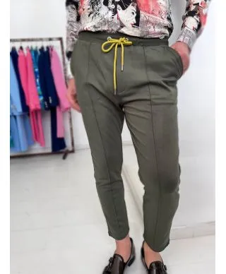 Pantaloni uomo verde, slim - Paul Miranda - Made in Italy