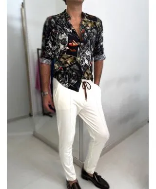 Camicia uomo, particolare fantasia horror - Made in Italy