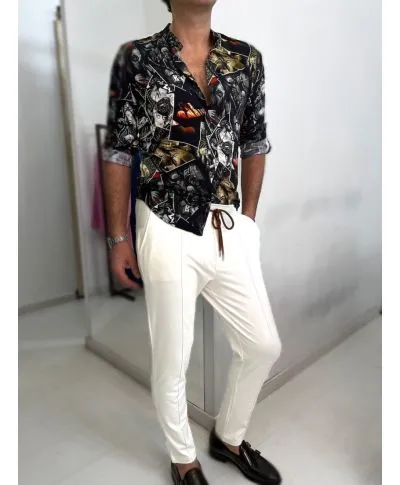 Camicia uomo, particolare fantasia horror - Made in Italy