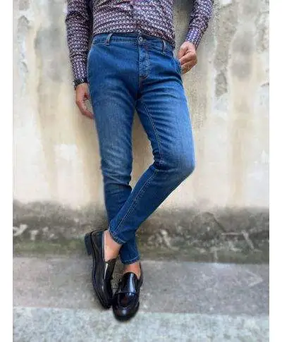 Jeans uomo, blu - Tasca America - Paul Miranda