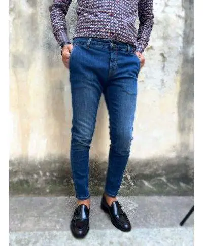 Jeans uomo, blu - Tasca America - Paul Miranda