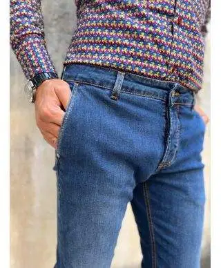 Jeans uomo, blu - Tasca America - Paul Miranda