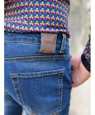 Jeans uomo, blu - Tasca America - Paul Miranda