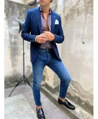 Jeans uomo, blu - Tasca America - Paul Miranda