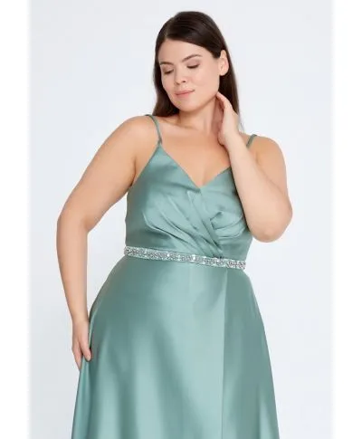 Vestito da cerimonia - Verde tiffany - Taglie curvy