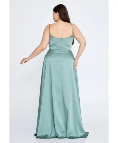 Vestito da cerimonia - Verde tiffany - Taglie curvy