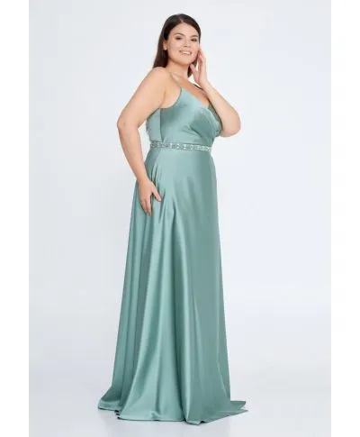 Vestito da cerimonia - Verde tiffany - Taglie curvy