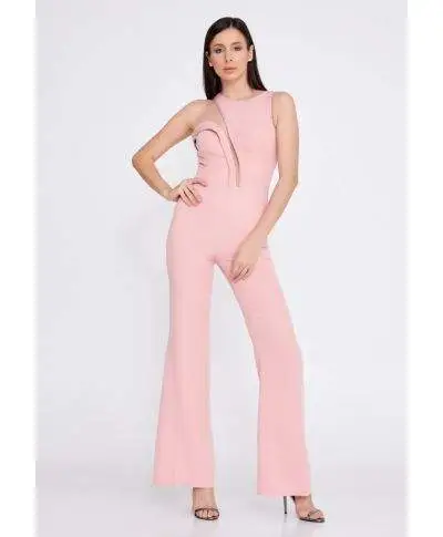 Tuta donna - Rosa - Pantaloni a palazzo