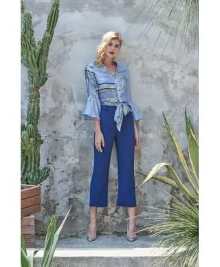 Camicetta Roberta Biagi - Blu - Maglietta corta