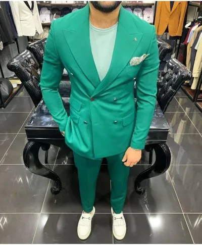 Abito uomo verde pastello, doppiopetto