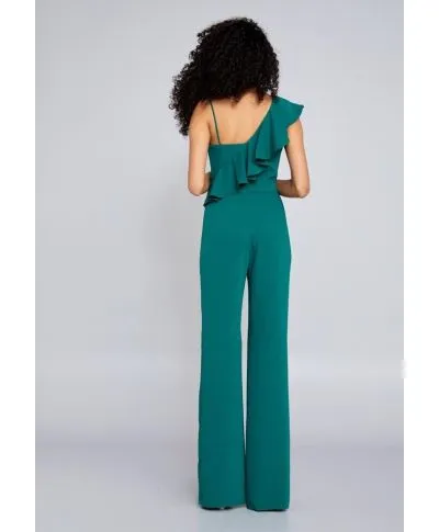 Tuta elegante verde - Con rouches