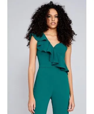 Tuta elegante verde - Con rouches