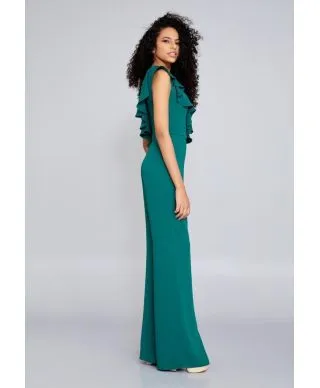 Tuta elegante verde - Con rouches