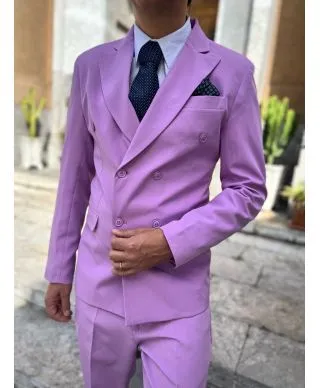 Abito uomo glicine, doppiopetto