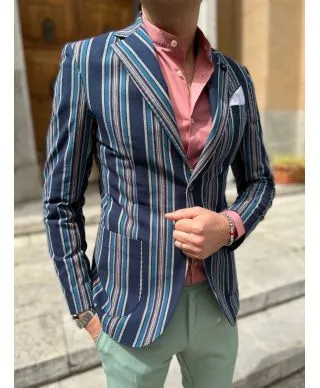 Giacca uomo, gessata - Paul Miranda - Made in Italy