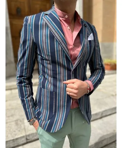 Giacca uomo, gessata - Paul Miranda - Made in Italy
