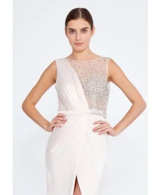 Vestito elegante da cerimonia - Rosa cipria