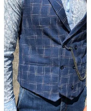 Panciotto uomo blue - Sottogiacca elegante con catena