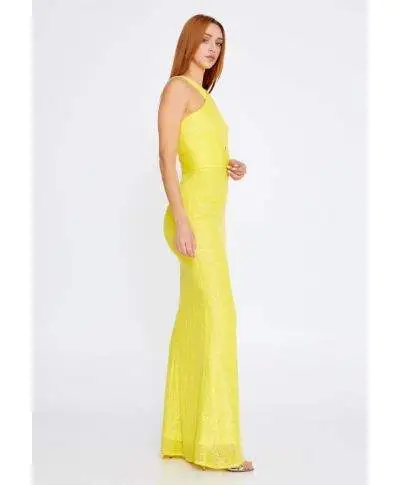 Vestito elegante - Da cerimonia - A sirena - Giallo
