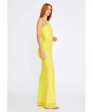 Vestito elegante - Da cerimonia - A sirena - Giallo