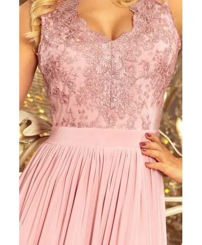 Vestito lungo elegante - Corpetto in pizzo - Lea