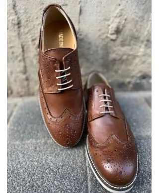 Scarpe stringate - Marroni - Pelle - Made in Italy
