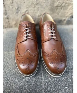 Scarpe stringate - Marroni - Pelle - Made in Italy