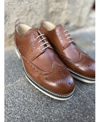 Scarpe stringate - Marroni - Pelle - Made in Italy