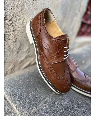 Scarpe stringate - Marroni - Pelle - Made in Italy