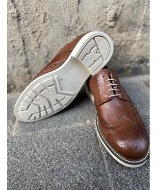 Scarpe stringate - Marroni - Pelle - Made in Italy