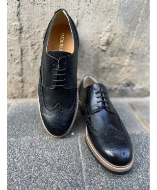 Scarpe stringate - Nera - Vera pelle - Made in Italy