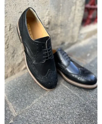 Scarpe stringate - Nera - Vera pelle - Made in Italy