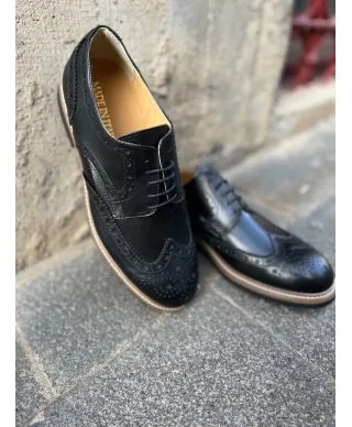 Scarpe stringate - Nera - Vera pelle - Made in Italy