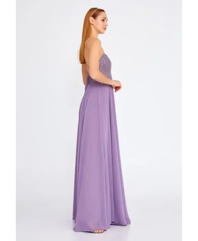 Vestito da cerimonia - Glicine - Schiena scoperta